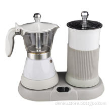 2 in 1 coffee maker with milk frother